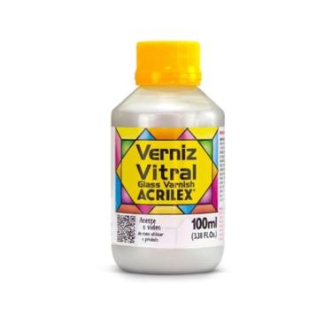 Imagem de Verniz Vitral 100ml Base Madrepérola Transparente Brilhante 592 081100592 Perfeito para Copos Garrafas Vasos e Outras Perfeito para Copos Garrafas Vasos e Outras Ele Transforma Suas Peças Em Verdadeiras Obras De Arte, Simulando O Efeito Encantador Dos Vitrais