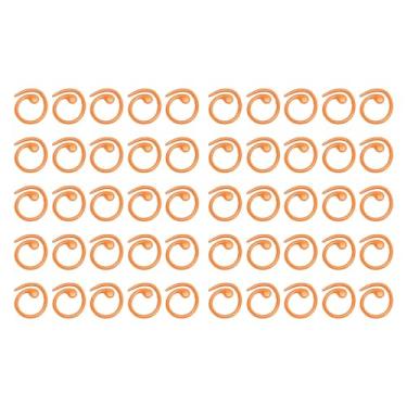 Imagem de LiebeWH Marcadores de crochê de 50pcs para crochê Marcadores de Ponto de Metal Ganchos Multifuncionais de Bloqueio de crochê para Projetos de Scrapbooking de tricô (Laranja)