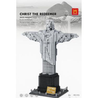 Imagem de Blocos de Montar Cristo Redentor Rio de Janeiro Brinquedo de Blocos de Construção 973 Peças.