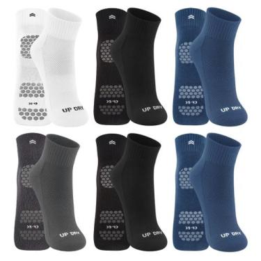 Imagem de Kit 6 Pares Meia Antiderrapante Up Dry Hidroginástica Pilates Yoga Res