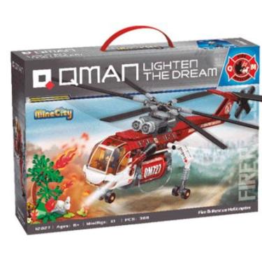 Imagem de Bloco de Montar Keepplay Helicóptero de Resgate e Incêndio Mine City