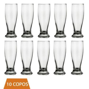 Imagem de Jogo 10 Copos Vidro Transparente Munich 300ml Chop Bar Nadir - NADIR F
