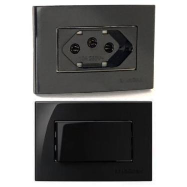 Imagem de 13 Tomadas de Embutir para Móvel 3 Pinos 10a + 2 Interruptor Simples -