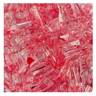 Imagem de Pingente Ponteira Rosa 20x5mm 30pçs Diamante Artesanato Acrílico 15g -