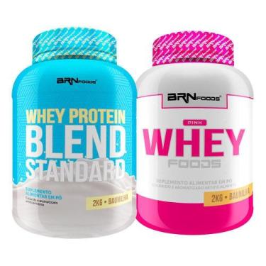 Imagem de Kit Pink Whey 2Kg+ Whey Protein Standard 2Kg - Brn Foods