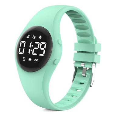 Imagem de Konewos Relógio rastreador de fitness digital simples para crianças, contador de passos, relógio de pulso impermeável, com pedômetro, despertador e calendário para crianças, meninos, meninas