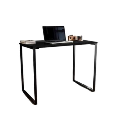 Imagem de Mesa de Escritório Industrial Home Office com Estrutura de Ferro e Tampo MDF para Computador(PRETA)