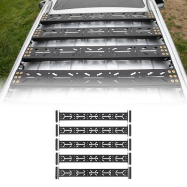 Imagem de Suportes modulares de barra transversal de teto de fábrica para Lexus GX 470 | Projetado para suportar o peso de barracas de teto e carga de aventura adicional | Resistente ao clima e danos UV | Feito