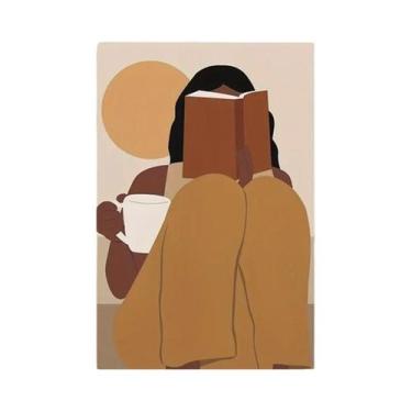 Imagem de Pôster De Arte Em Lona Vintage De Livraria Para Decoração De Sala De E