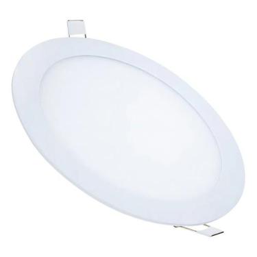 Imagem de Plafon Luminária Redondo Embutir 36w 40cm Branco Frio 6500k - OUROLUX