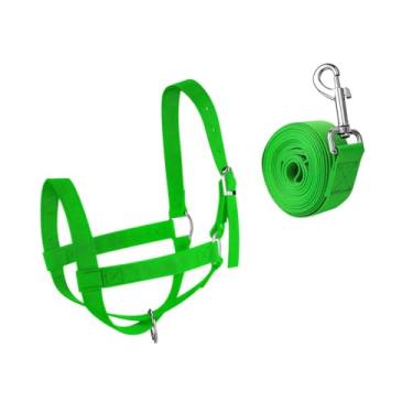 Imagem de Fenteer Cabresto de Nylon para Vaca, Cabrestos para Bezerros, Equipamentos para Cavalos, Suprimentos para Treinamento, Burro com Corda de Guia, Cabresto para