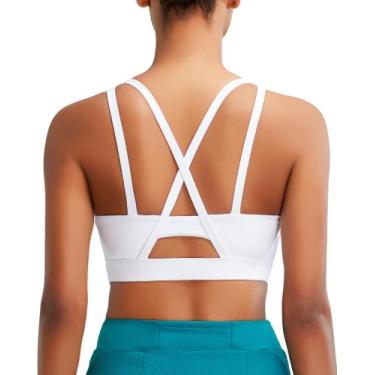 Imagem de Sutiãs esportivos RUNNING GIRL High Support Molded Cups brancos