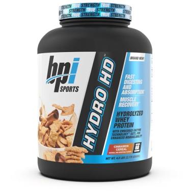 Imagem de BPI Sports Hydro HD - 100% proteína de soro de leite hidrolisada em pó - crescimento muscular, recuperação, 25 g de proteína, baixo teor de carboidratos, baixo teor de açúcar, rápida absorção (68