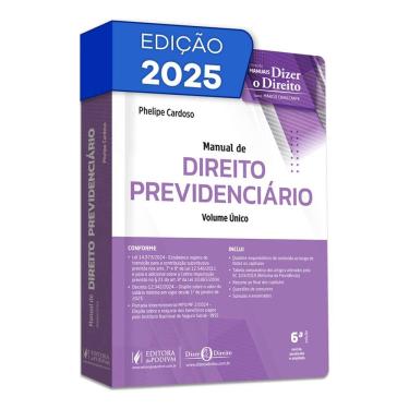 Imagem de Manual De Direito Previdenciário - Volume Único - (06ED/2025)