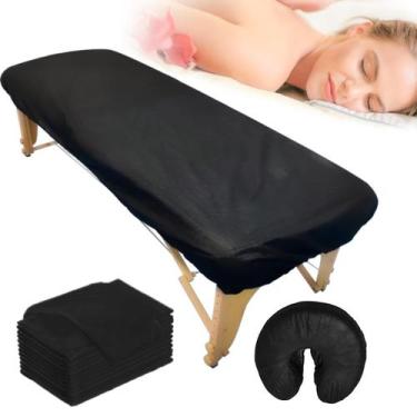 Imagem de Lençóis de mesa de massagem descartáveis e capas de encosto de cabeça 