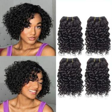 Imagem de Extensões de cabelo Hengya Curly Bundles 4x 20cm 12A Brazilian