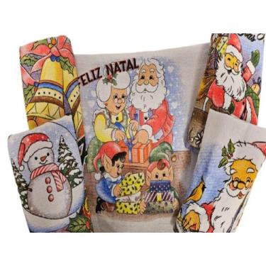 Imagem de 20 panos de prato copa cozinha desenho natal pé de galinha - LMT