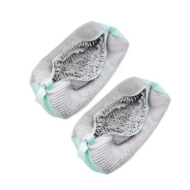 Imagem de Bolsa Saco Lava Tênis e Sapatos com Zíper Reforçado Poliéster Resistente Interno, Proteção e Limpeza Profunda na Máquina de Lavar (2, Cinza)
