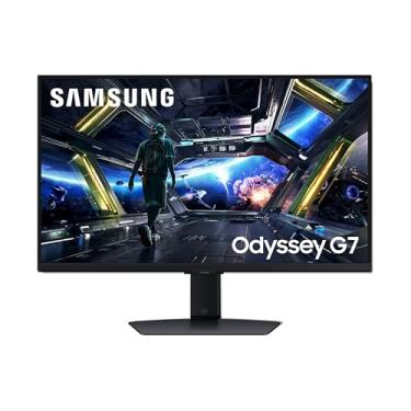 Imagem de Samsung Monitor inteligente para jogos Odyssey G7 (G70D) 4K UHD IPS 144Hz 1ms (GtG) de 68.6 cm, AMD Freesync Premium, cores vivas, suporte ajustável, equalizador preto, LS27DG702ENXZA