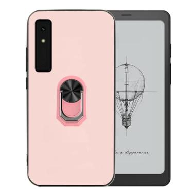 Imagem de Ranyi Capa compatível com BOOX Palma 2, capa ultrafina de TPU com suporte de anel giratório 360, capa de borracha de silicone flexível compatível com BOOX Palma 2 Mobile ePaper (2024 15.6 cm), rosa