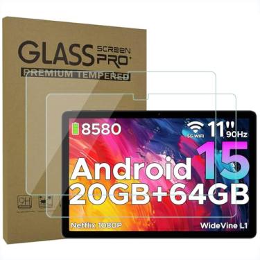 Imagem de AIJAKO Pacote com 2 protetores de tela para tablet DOOGEE Tab A9+ / DOOGEE Tab A9 Pro+ de 11 polegadas, película de vidro temperado compatível com DOOGEE Tab A9+/DOOGEE Tab A9 Pro+, rigidez 9H