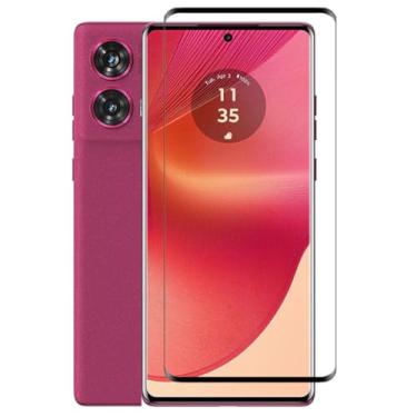 Imagem de [GL CASES] Pelicula Moto Edge 50 Fusion Anti Risco Película Motorola Moto Edge 50 Fusion De Vidro CURVADA Temperado 3D 9H Proteção Com Cobertura Total Da Tela + Kit Limpeza Para Aplicação