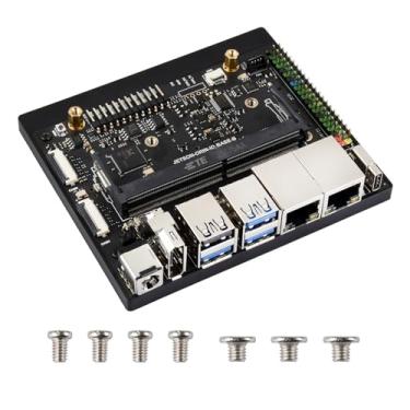 Imagem de Waveshare Placa base Jetson Orin Nano/NX Super Dual Ethernet, baseada no módulo Jetson Orin Nano e Jetson Orin NX, compatível com Jetson Orin Nano Super AI Development Kit Base Board