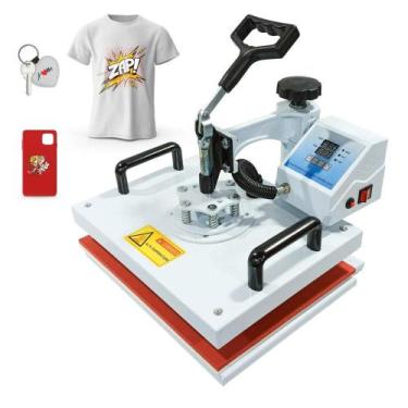 Imagem de Prensa Térmica Sublimação 29x38cm Plana Camiseta Capa de Celular Chave