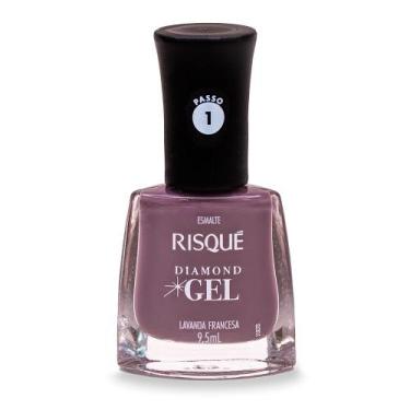Imagem de Esmalte Risqué Diamond Gel Lavanda Francesa Cremoso 9,5ml, 9,5ML, Lava