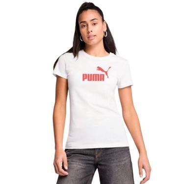 Imagem de Camiseta Puma Essentials No. 1 Logo Feminina - Branco PP-Feminino