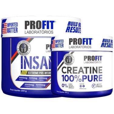Imagem de PRÉ TREINO INSANE EXPLOSION 200G l CREATINA MONOHIDRATADA PURA 150G l PROFIT-Unissex