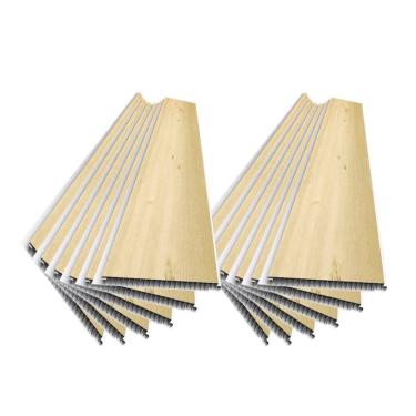 Imagem de Caixa 12 Barras de Forro de Base Polímera Pead 295cm X 25cm 0,7cm de Espessura Teto Leve Garapeira