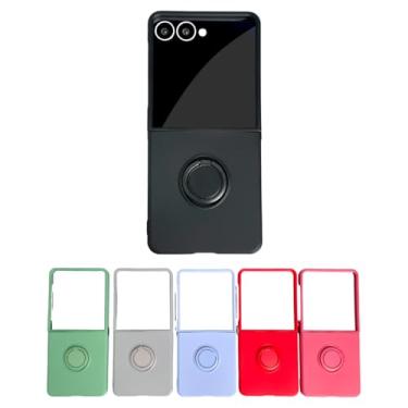 Imagem de Capa Protetora Silicone compatível Sannsung Galaxy Z FLIP 7 Design UltraFina Com Anel Suporte (VERMELHO)