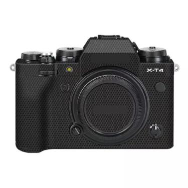 Imagem de X-T4 Adesivo de capa de câmera para FujiFilm X-T4 protetor de câmera película protetora anti-arranhões decoração XT4 (preto matriz)