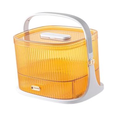 Imagem de MotiveTech Organizador de medicamentos, caixa de primeiros socorros, armário de armazenamento, caixa de armazenamento de medicamentos para carro, atividades ao, Laranja