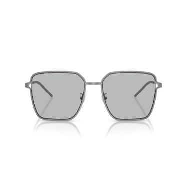 Imagem de Emporio Armani Óculos de sol quadrados femininos Ea2159d, Metálico fosco/cinza claro, 57 mm