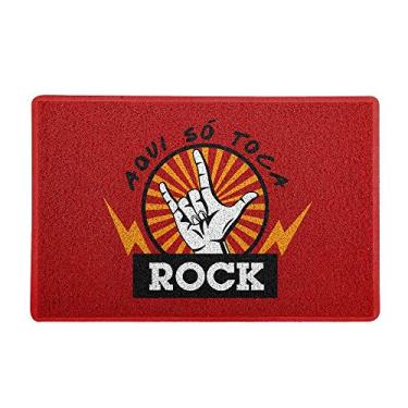 Imagem de Capacho/Tapete 60x40cm - Aqui Só Toca Rock