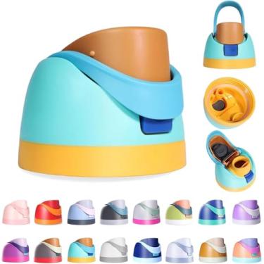 Imagem de Ruzkq Tampa de substituição para Owala Freesip, compatível com Owala Cup 473 ml, 680 g, 947 ml, 1,134 g, acessório de substituição de tampa superior de garrafa de água de um botão, à prova de