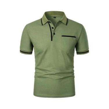 Imagem de Camisas Polo Masculinas Casuais De Verão, Respirável, De Manga Curta, 