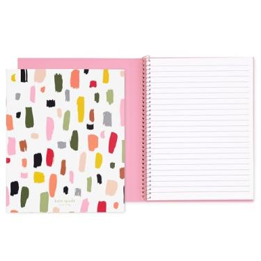 Imagem de kate spade new york Small Concealed Spiral Notebook, 8.25" x 6.75" Journal Notebook with 112 Lined Pages, Painterly Strokes