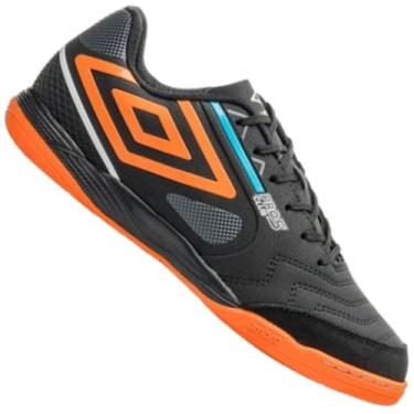 Imagem de Chuteira Umbro Futsal Pro 5 Bump Club Preta e Cinza - Masculina de - 38 - Preto