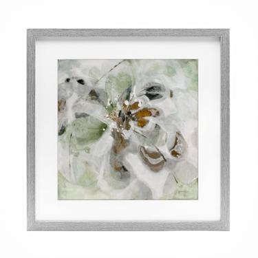 Imagem de Stupell Industries Impressão emoldurada cinza abstração neutra solene sob vidro, design por Liz Jardine, 33 x 33