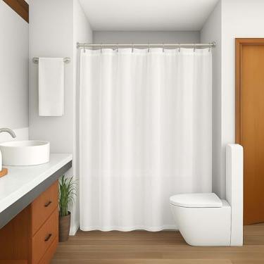 Imagem de Cortina de Box Tecido Poliéster (Branco)