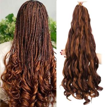 Imagem de Cabelo sintético francês encaracolado, Conrora, 24 polegadas, 8 pacote