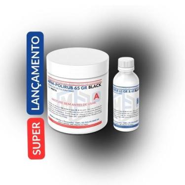 Imagem de Borracha de Poliuretano MFM-PoliRub 65 GR - Cor Preta, Kit de 780g