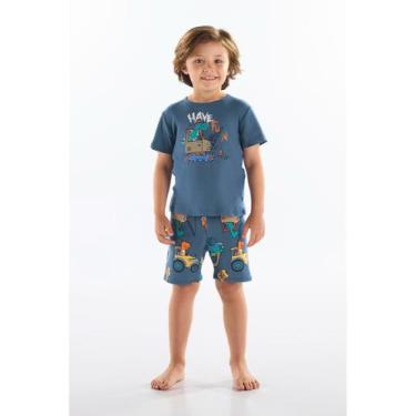 Imagem de Pijama em Suedine Infantil Masculino Up Baby, Azul, 10