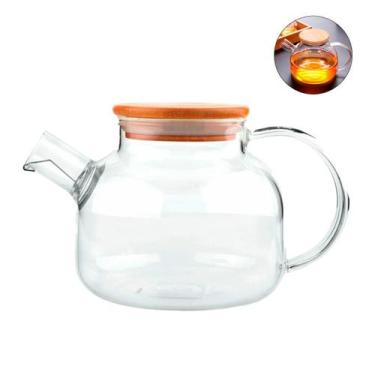 Imagem de Chaleira De Vidro Com Infusor 1 Litro Bule Chá Café Cozinha - PGB, Tra