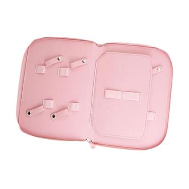 Imagem de IEUDNS Bolsa de tesoura para ferramentas de higiene para animais de estimação, bolsa para higiene de cães, organizador de viagem para cabeleireiro, Rosa