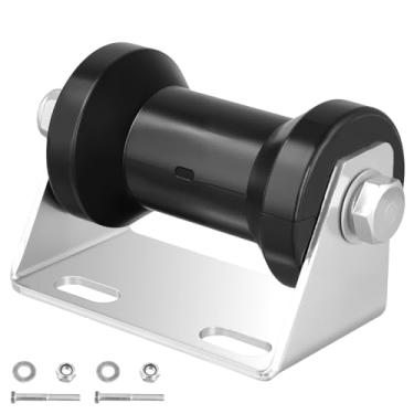 Imagem de KEILEOHO Rolos de reboque de barco de 12 cm com suportes de montagem - Kit de montagem de rolo de quilha para todos os tipos de reboques de barco