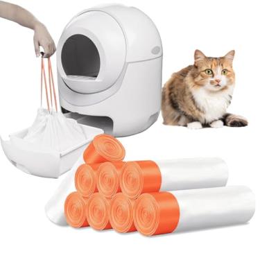 Imagem de Rastalola Pacote com 160 sacos de areia para gatos com cordão, compatível com robô de areia 3 e 4, sacos de caixa de areia automática autolimpantes para gatos (10-12 galões)